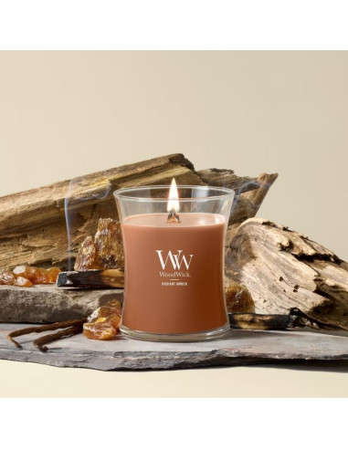 Świeca elipsa radiant amber woodwick