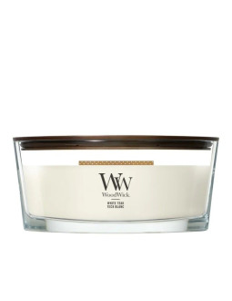 Świeca elipsa white teak woodwick