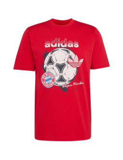 Koszulka męska adidas fc bayern muenchen seasonal graphic czerwona kg2586 2