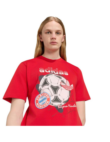 Koszulka męska adidas fc bayern muenchen seasonal graphic czerwona kg2586