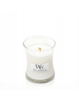 Świeca mała white teak woodwick 2