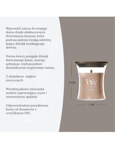 Świeca mała cashmere woodwick
