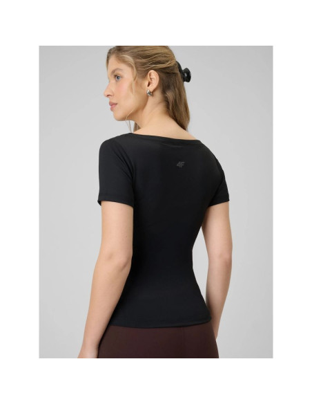 T-shirt slim gładki damski 4f 4frss26ttshf3633-20s