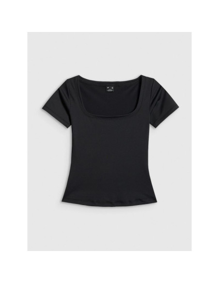 T-shirt slim gładki damski 4f 4frss26ttshf3633-20s