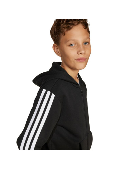 Bluza dla dzieci adidas essentials full-zip czarno-biała jd6494