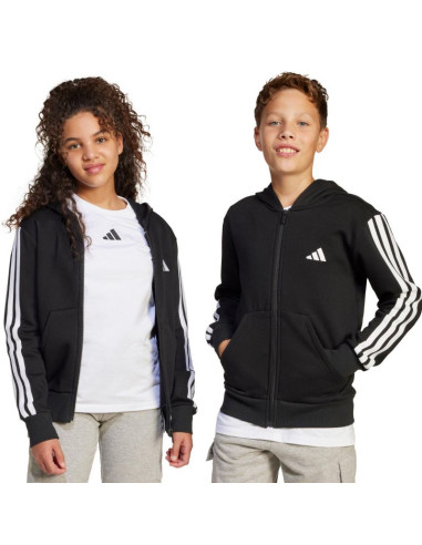 Bluza dla dzieci adidas essentials full-zip czarno-biała jd6494