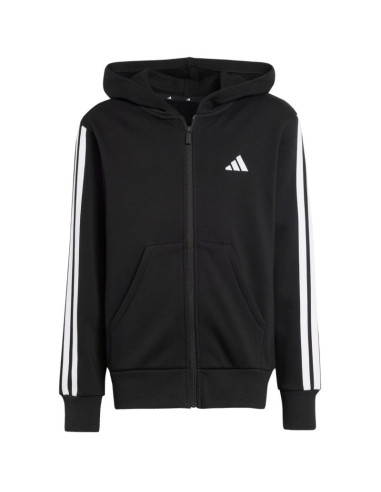 Bluza dla dzieci adidas essentials full-zip czarno-biała jd6494