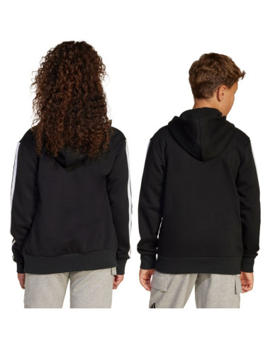 Bluza dla dzieci adidas essentials full-zip czarno-biała jd6494