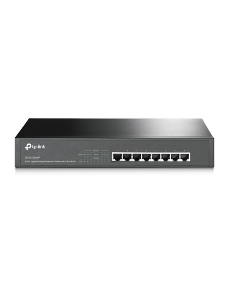 Tp-link tl-sg1008mp przełącznik sieciowy nie zarządzany gigabit ethernet (10/100/1000) obsługa poe czarny