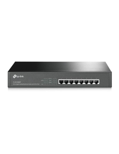 Tp-link tl-sg1008mp przełącznik sieciowy nie zarządzany gigabit ethernet (10/100/1000) obsługa poe czarny