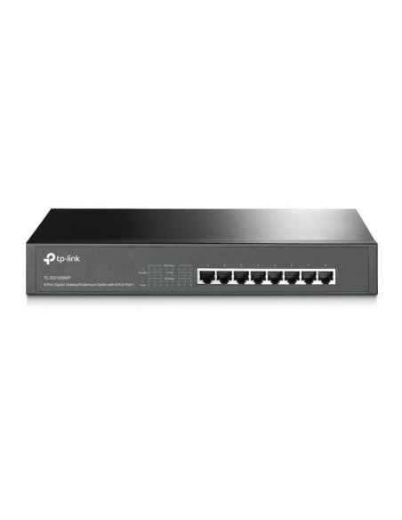 Tp-link tl-sg1008mp przełącznik sieciowy nie zarządzany gigabit ethernet (10/100/1000) obsługa poe czarny