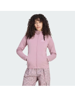 Bluza damska adidas terrex xperior climawarm+ ventknit fleece hooded jacket - magic mauve rozmiar: s
