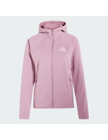 Bluza damska adidas terrex xperior climawarm+ ventknit fleece hooded jacket - magic mauve rozmiar: s