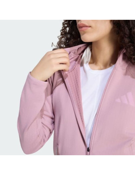 Bluza damska adidas terrex xperior climawarm+ ventknit fleece hooded jacket - magic mauve rozmiar: s