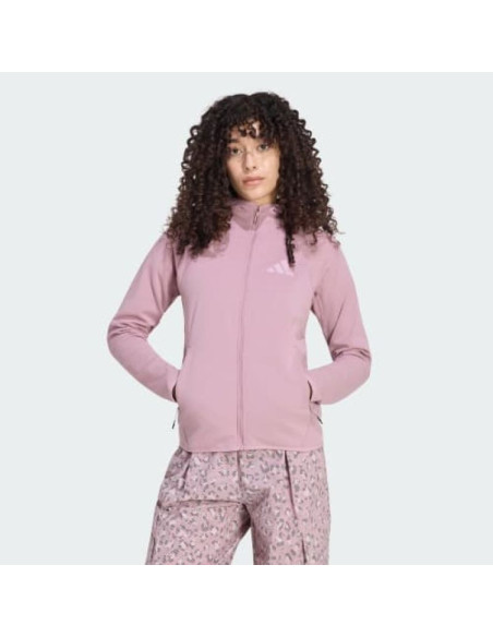 Bluza damska adidas terrex xperior climawarm+ ventknit fleece hooded jacket - magic mauve rozmiar: m