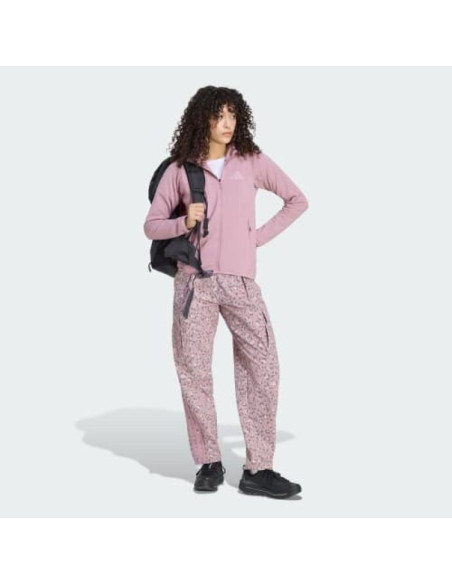 Bluza damska adidas terrex xperior climawarm+ ventknit fleece hooded jacket - magic mauve rozmiar: l