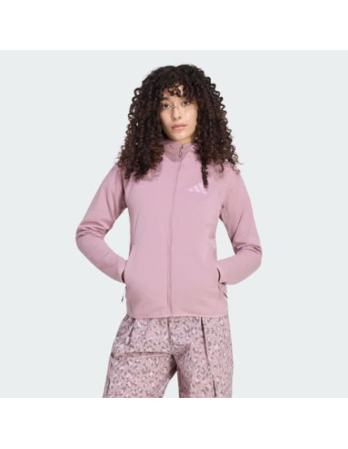 Bluza damska adidas terrex xperior climawarm+ ventknit fleece hooded jacket - magic mauve rozmiar: xs