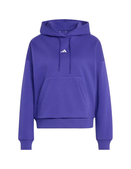 Bluza damska adidas essentials small logo feel cozy hoodie fioletowa kf8402