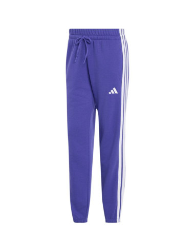 Spodnie damskie adidas essentials 3-stripes french terry cuffed fioletowe kf8340