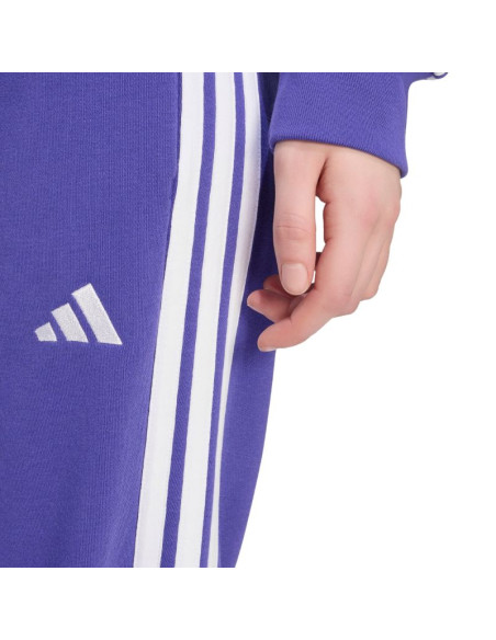 Spodnie damskie adidas essentials 3-stripes french terry cuffed fioletowe kf8340