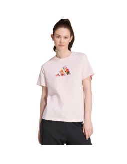 Koszulka damska adidas floral regular graphic jasny róż kt2765