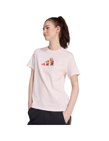 Koszulka damska adidas floral regular graphic jasny róż kt2765