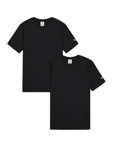 Koszulka męska champion short sleeve t-shirt 2-pak czarna 220267 kk001