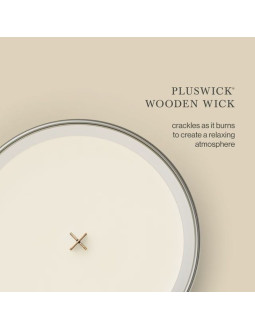 Świeca duża white teak woodwick