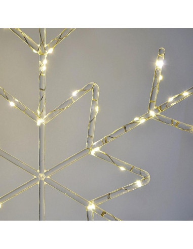 Płatek śniegu dekoracyjny wiszący 120led ciepły biały