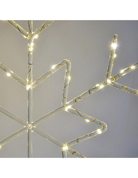 Płatek śniegu dekoracyjny wiszący 120led ciepły biały