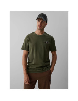 T-shirt regular z nadrukiem męski 4f 4fkaw26ttshm4477-043s