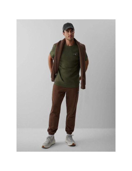 T-shirt regular z nadrukiem męski 4f 4fkaw26ttshm4477-043s