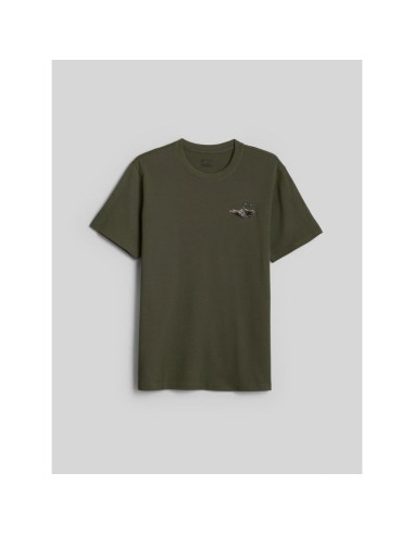 T-shirt regular z nadrukiem męski 4f 4fkaw26ttshm4477-043s