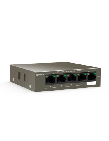 Switch poe tenda teg1105p-4-63w (5x 10/100/1000mbps)