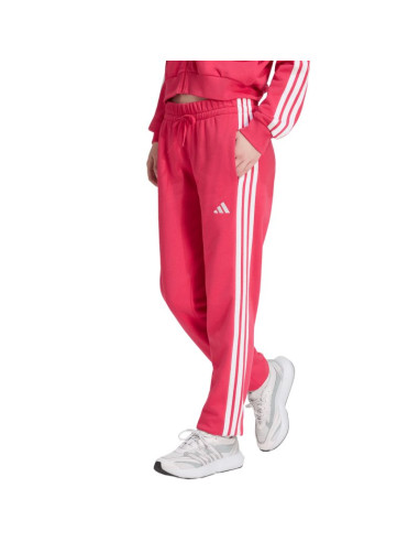 Spodnie damskie adidas essentials 3-stripes french terry cuffed różowe kf8339