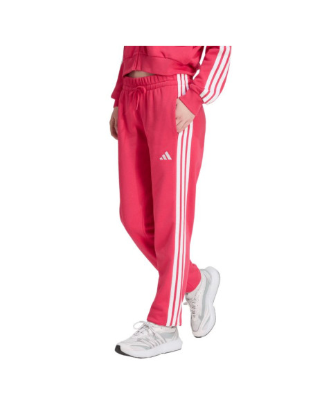 Spodnie damskie adidas essentials 3-stripes french terry cuffed różowe kf8339