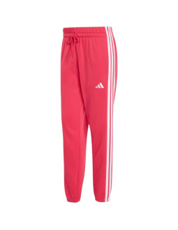 Spodnie damskie adidas essentials 3-stripes french terry cuffed różowe kf8339 2
