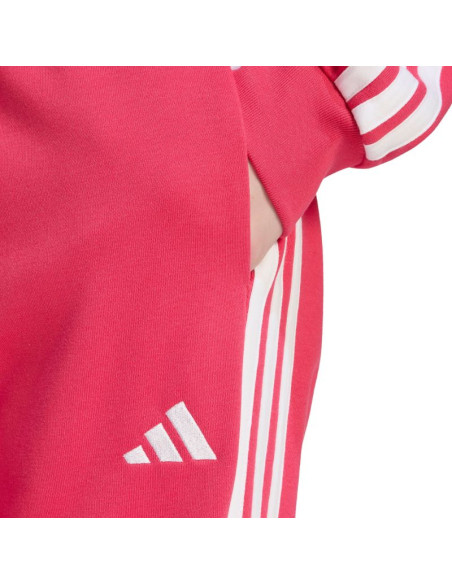 Spodnie damskie adidas essentials 3-stripes french terry cuffed różowe kf8339