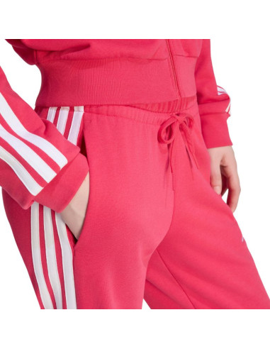Spodnie damskie adidas essentials 3-stripes french terry cuffed różowe kf8339