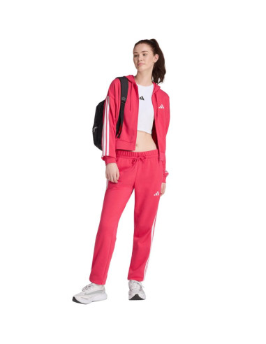 Spodnie damskie adidas essentials 3-stripes french terry cuffed różowe kf8339