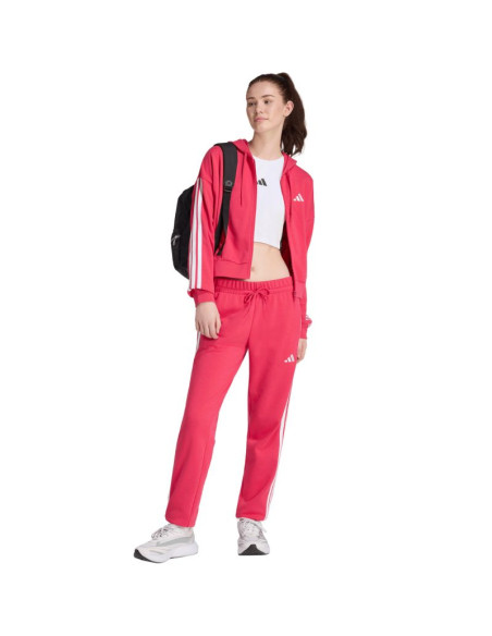 Spodnie damskie adidas essentials 3-stripes french terry cuffed różowe kf8339