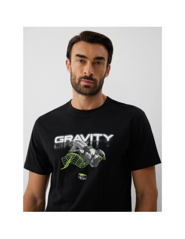 T-shirt regular z nadrukiem męski 4f 4fraw26ttshm4663-20s