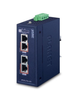 Planet ipoe-270-12v przełącznik sieciowy obsługa poe niebieski