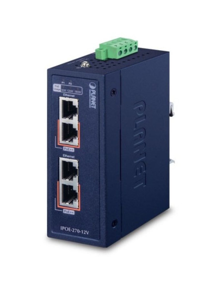 Planet ipoe-270-12v przełącznik sieciowy obsługa poe niebieski