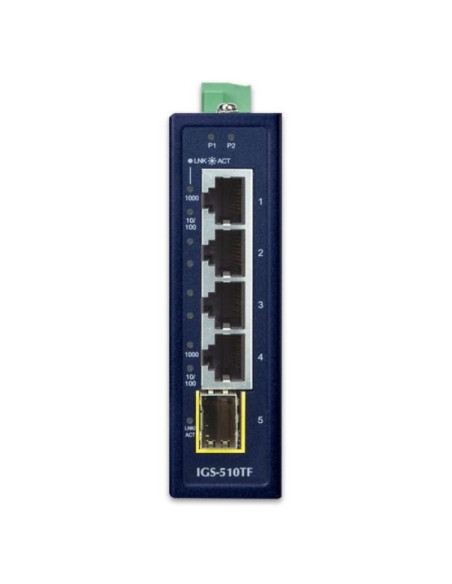 Planet igs-510tf łącza sieciowe nie zarządzany gigabit ethernet (10/100/1000) niebieski