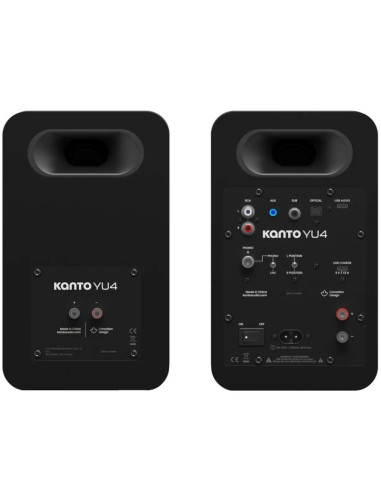Kanto audio yu4 – głośniki aktywne 140w bluetooth / phono – matte black (para)
