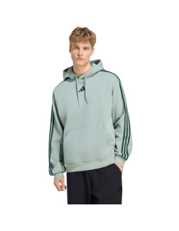 Bluza męska adidas essentials 3-stripes fleece hoodie jasnozielona ky4172