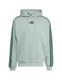 Bluza męska adidas essentials 3-stripes fleece hoodie jasnozielona ky4172 2