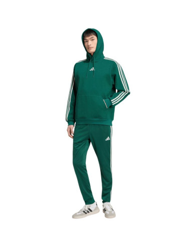 Bluza męska adidas essentials 3-stripes fleece hoodie zielona kz1413