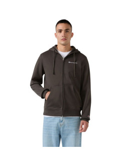 Bluza męska champion hooded full zip sweatshirt brązowy 221794 gs509